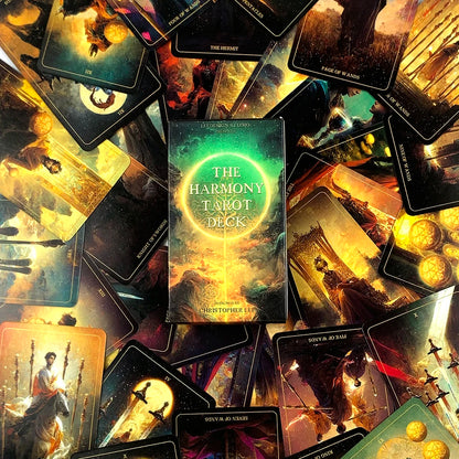 The Harmony Tarot Deck A 78PCS Cards Deck Fate Divination Table Games, Family Party Entertainment Game Tools