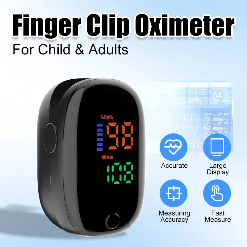 Medical IR Fever Thermometer LED Digital Backlit Measure Non-contact Body Thermometer or Finger Mini Oximeter Blood Oxygen Tool