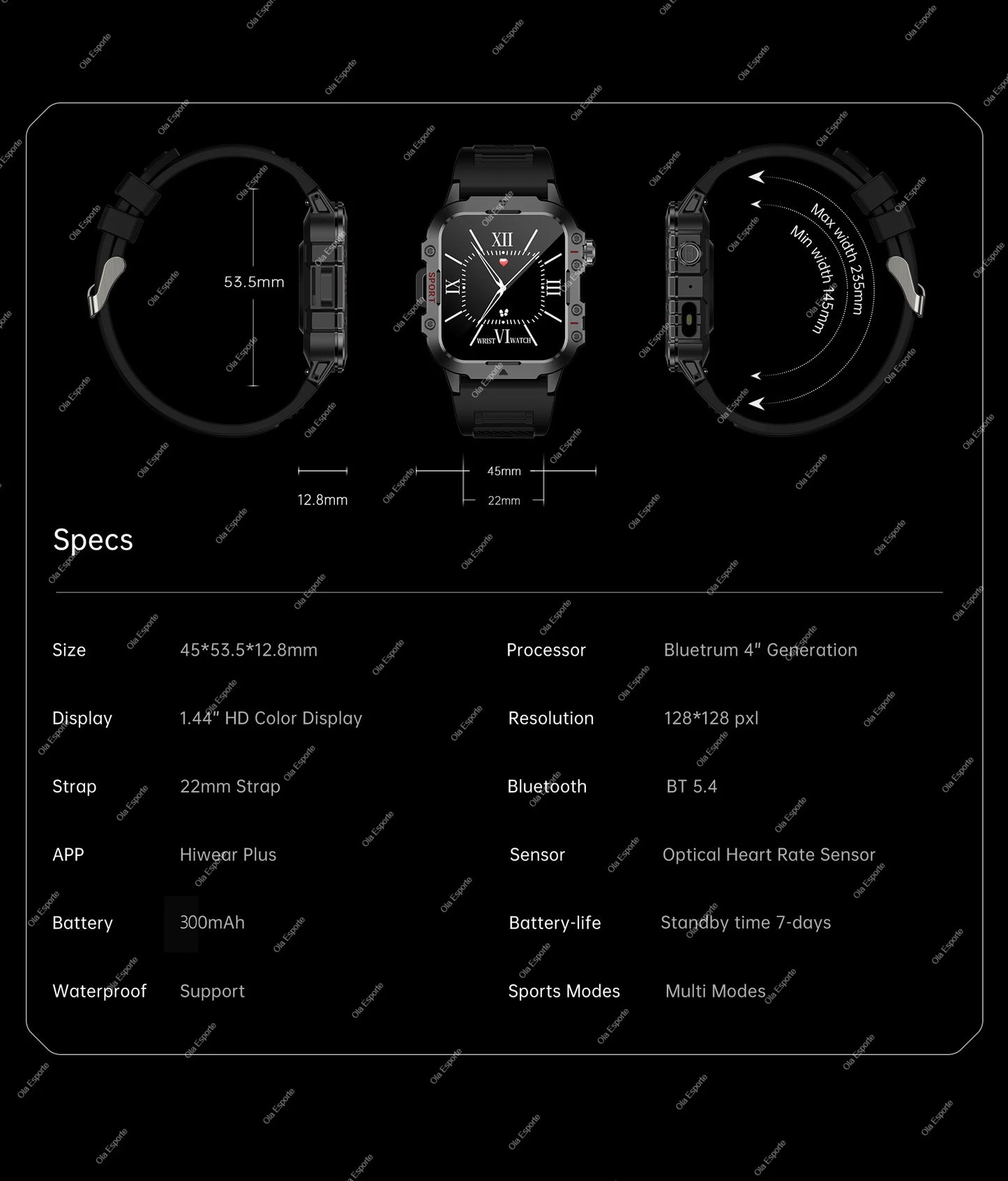 2026 Military Outdoor Smart Watch Men's GPS Flashlight Bluetooth Call 2.01" AMOLED Screen 3ATM Waterproof Sports Smartwatch Hw12
