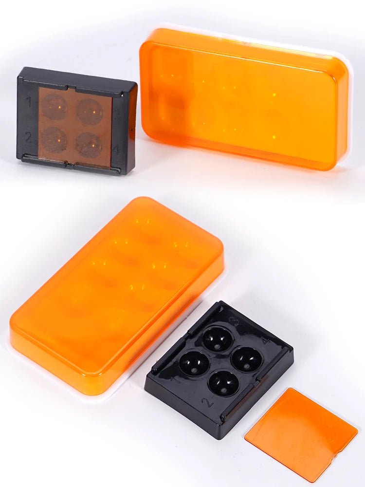 1pc Dental resin shading box, mixed composite cover protective cover, veneer storage box, denture patch sorting tool
