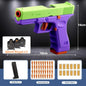 G17 Shell Throwing EVA Safety Soft Bullet Toy Gun with Blowback for Outdoor Continuous Firing Shooting Game Christmas Gift