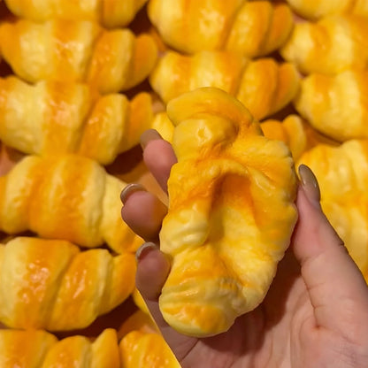 Croissant Squishy Toy Squeeze Toy Slow Rebound Stress Relief Soft Squeeze Anti-Anxiety Toy For Students Office Workers