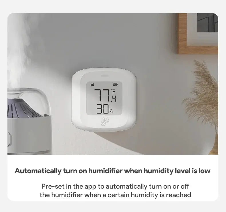Tuya Smart WiFi/Zigbee Temperature and Humidity Sensor Indoor Hygrometer Thermometer with LCD Display Support Alexa Google Home
