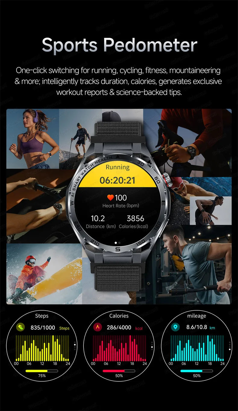 Smartwatch ECG High-End dla mężczyzn Ciśnienie krwi Lipidy Tlen we krwi Analiza ciała Kwas moczowy Monitor Zdrowia Smartwatch dla mężczyzn i kobiet