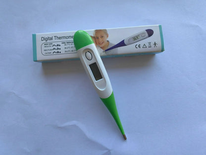Digital Thermometer with Soft Tip, Oral & Armpit Temperature Test for Baby Adults, Home First Aid Fever Detection Tool