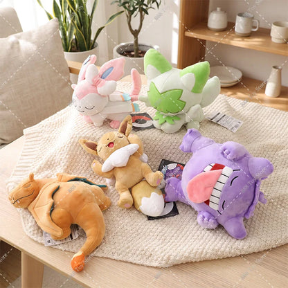 Anime Plush Gligar Wobbuffet Drifloon Olbat Ditto Cos Mew Soft Stuffed Doll Cute Pokemon Sleeping Gengar Charizard Sylveon Plush