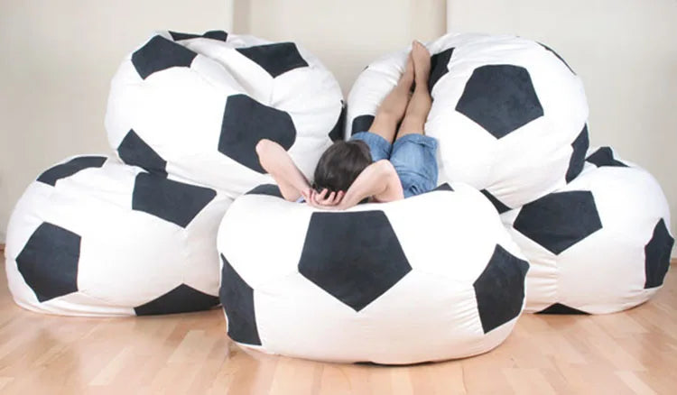 Alevmoom Beanbag Cover Football Sitzac Shell  Lounger Bean Bag Without the filling