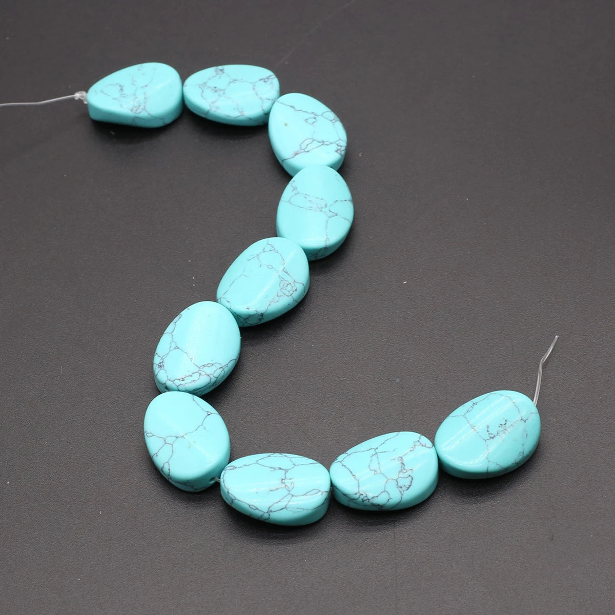 Natural Blue Turquoise Beads Faceted Natural Rose Quartzs Loose Spacer Beaded for Women DIY Jewerly Necklace Bracelet 19x14mm