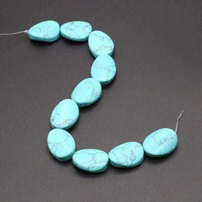 Natural Blue Turquoise Beads Faceted Natural Rose Quartzs Loose Spacer Beaded for Women DIY Jewerly Necklace Bracelet 19x14mm