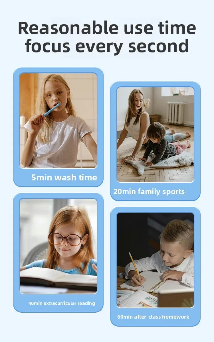 School Visual Timer for Children with Night Light, Digital Stopwatch, Pomodoro Timer for Kitchen and Home Use