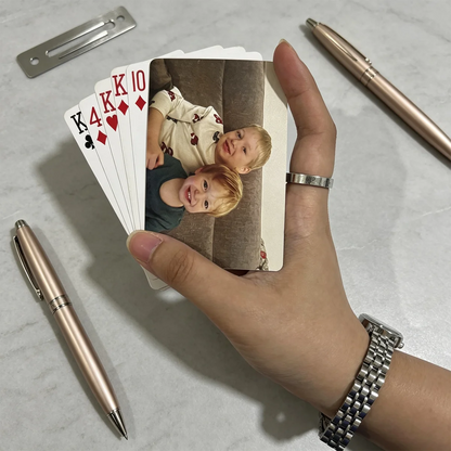 Personalized Custom Photo Couple Playing Cards Custom Picture Deck Romantic Anniversary Wedding Memory Keepsake Gift