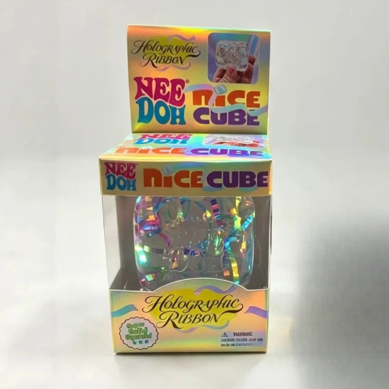 @Needoh Holographic Ribbon Squeeze Sensory Colorful Knead Stretch Anxiety Relief ADHD Fidget Leisure Adult Gift