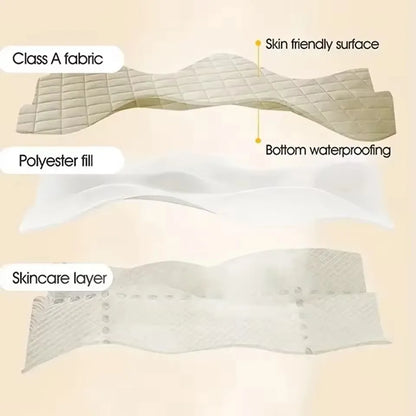 Northern Europe Double-deck Pillowcase Waterproof Anti-Mite Anti-Bacterial Quilted Cotton Pillow Case Bedroom Home Decoration