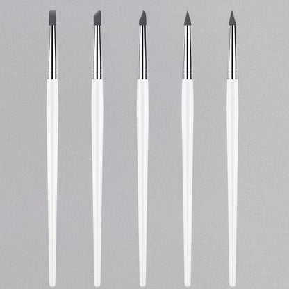 5PCS Silicone Clay Sculpting Tool For Brush Modeling Dotting Nail Art Pottery Clay Tool New DIY Carving Sculpting Tools 2025