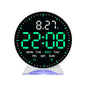 Digital Alarm Clock Week Date Second Hand Display Mood Light Dual Alarm Auto Dimmable Snooze Table Clock 12/24H DST LED Clock