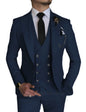 3 Piece Men's Wedding Dress Suits Slim Fit Lapel Tuxedos Party Leisure Formal Male Suit For Groomsman Suit (Blazer+Vest+Pants)