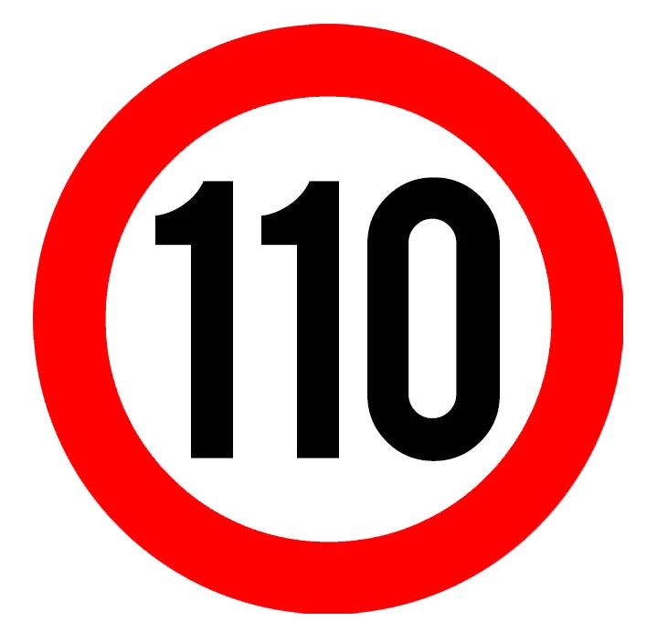 A0202# Speed Limit (110/120/150/160/200/300 km), Ø 16 cm Self-adhesive Decal Car Sticker Waterproof Auto Decors