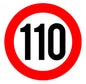 A0202# Speed Limit (110/120/150/160/200/300 km), Ø 16 cm Self-adhesive Decal Car Sticker Waterproof Auto Decors
