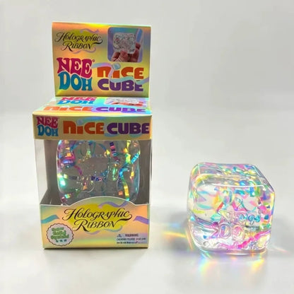 @Needoh Holographic Ribbon Squeeze Sensory Colorful Knead Stretch Anxiety Relief ADHD Fidget Leisure Adult Gift