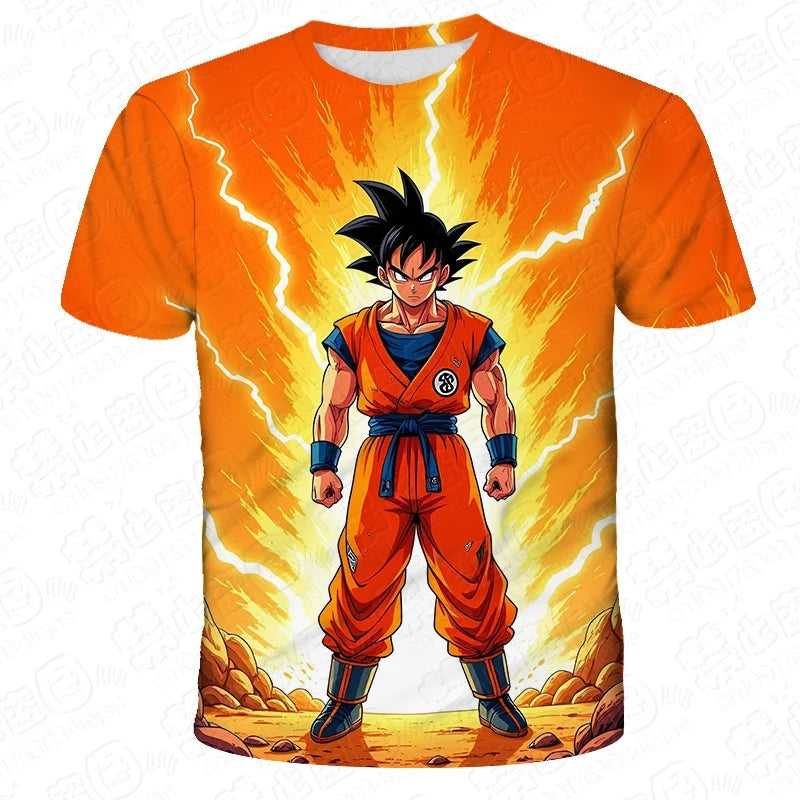 Anime Dragon Ball Son Goku 3D Print Kids T Shirt Summer Fashion Casual T-shirt Boy Girl Unisex Children's Clothing Tshirt Tops