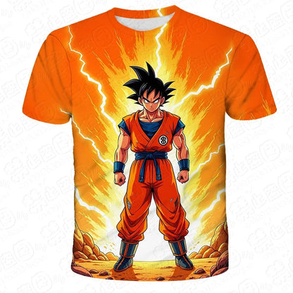 Anime Dragon Ball Son Goku 3D Print Kids T Shirt Summer Fashion Casual T-shirt Boy Girl Unisex Children's Clothing Tshirt Tops