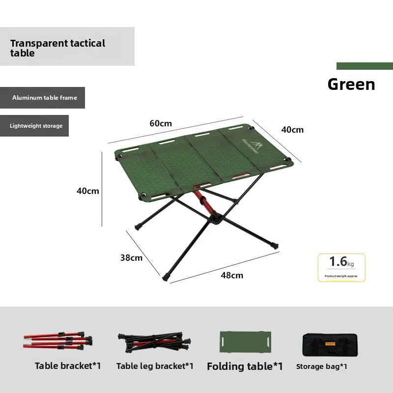 MOUNTAINHIKER Portable Picnic Table Beach Tables Camping Table for Foldable Edge With Hollowing Hangable Items More Convenient