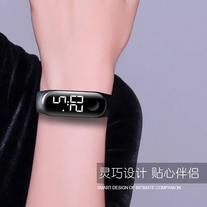 Man Woman LED Electronic Sport Watch Luminous Sensor LED Student Adult Couple Electronic Watch With Shell Adjustment Watch