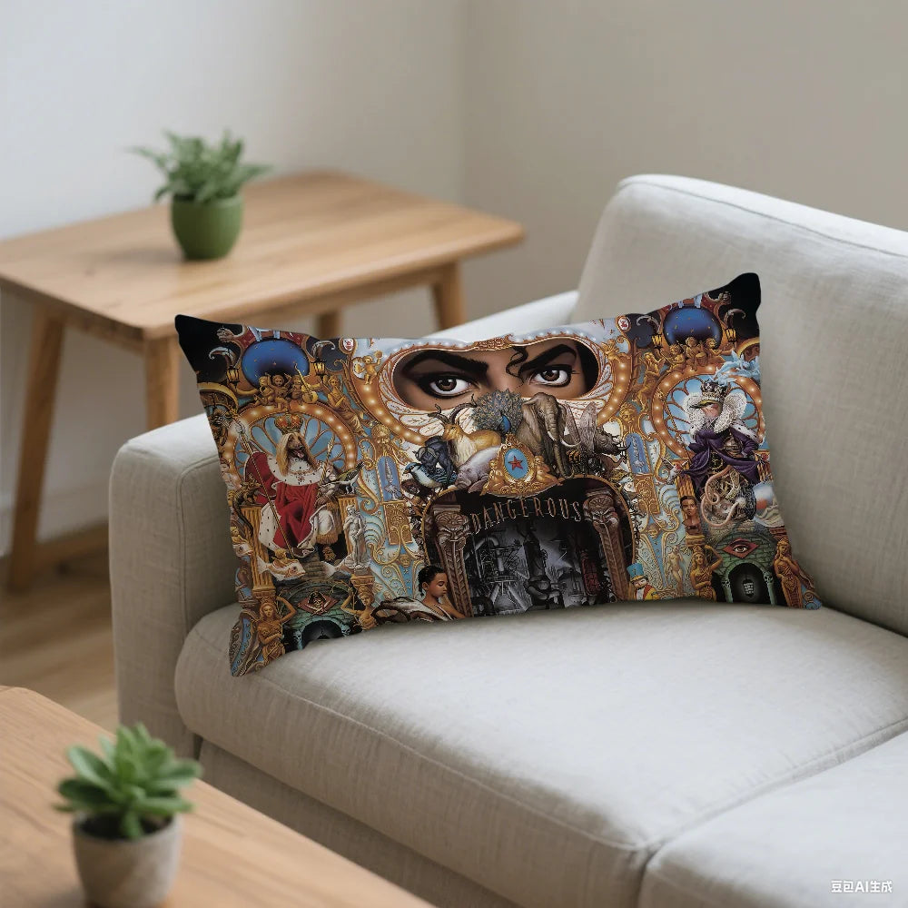 Rectangle Pillow Singer Case Dangerous Printing Bedside Sofa Room Home Bad M-michael Jackson Decoration Pillowcase