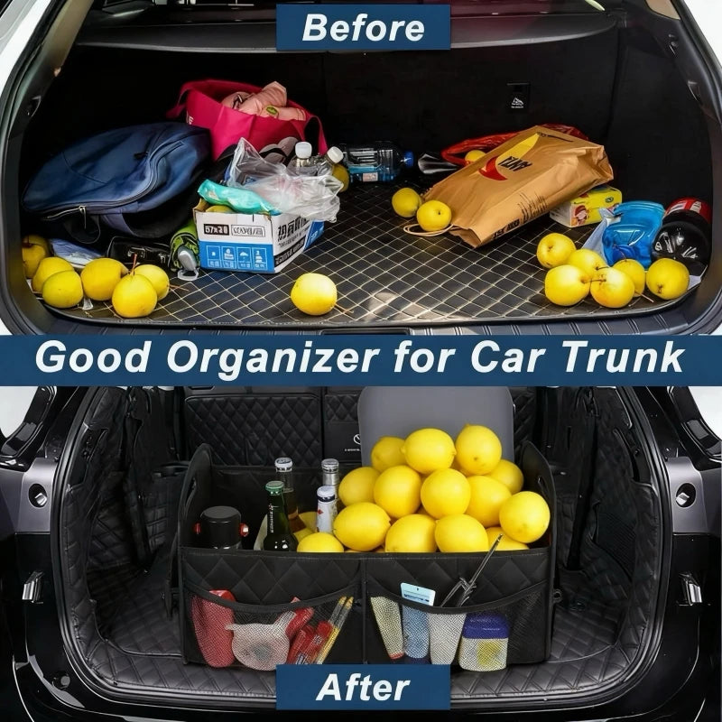 Car Trunk Organizer for SUV, Car Organizers and Storage with 6 Pocket, Car Accessories Waterproof Polyester Trunk Organizer
