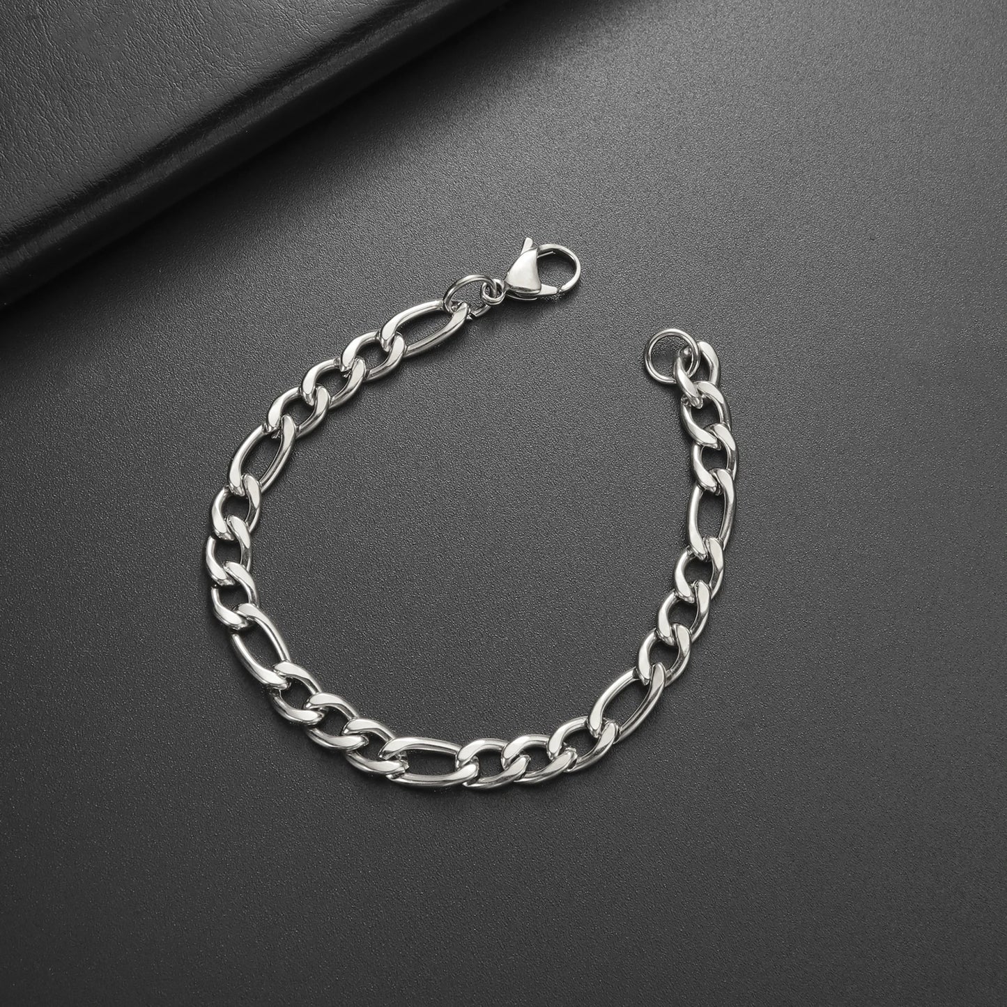 Punk Cuban Chain 3-10mm Wide Minimalist Bracelet Men Women Stainless Steel Gold Color Basic Hip Hop Figaro Chain Jewelry Gift