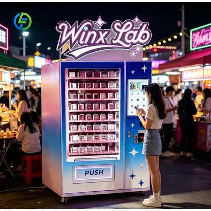 Touch Screen Eyelash Earring Vending Machine AI Virtual Trial Card Reader for Shopping Mall Retail Free Custom Stickers