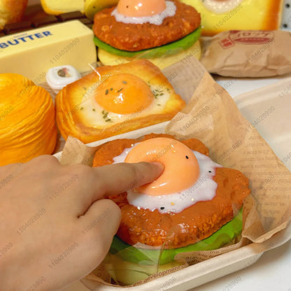 Big Burger Squishy Slow Rising Big Cheese Hamburger Bread Squishy Slow Rebound Squeeze Toy Anti Stress Release Hand Relax Toy