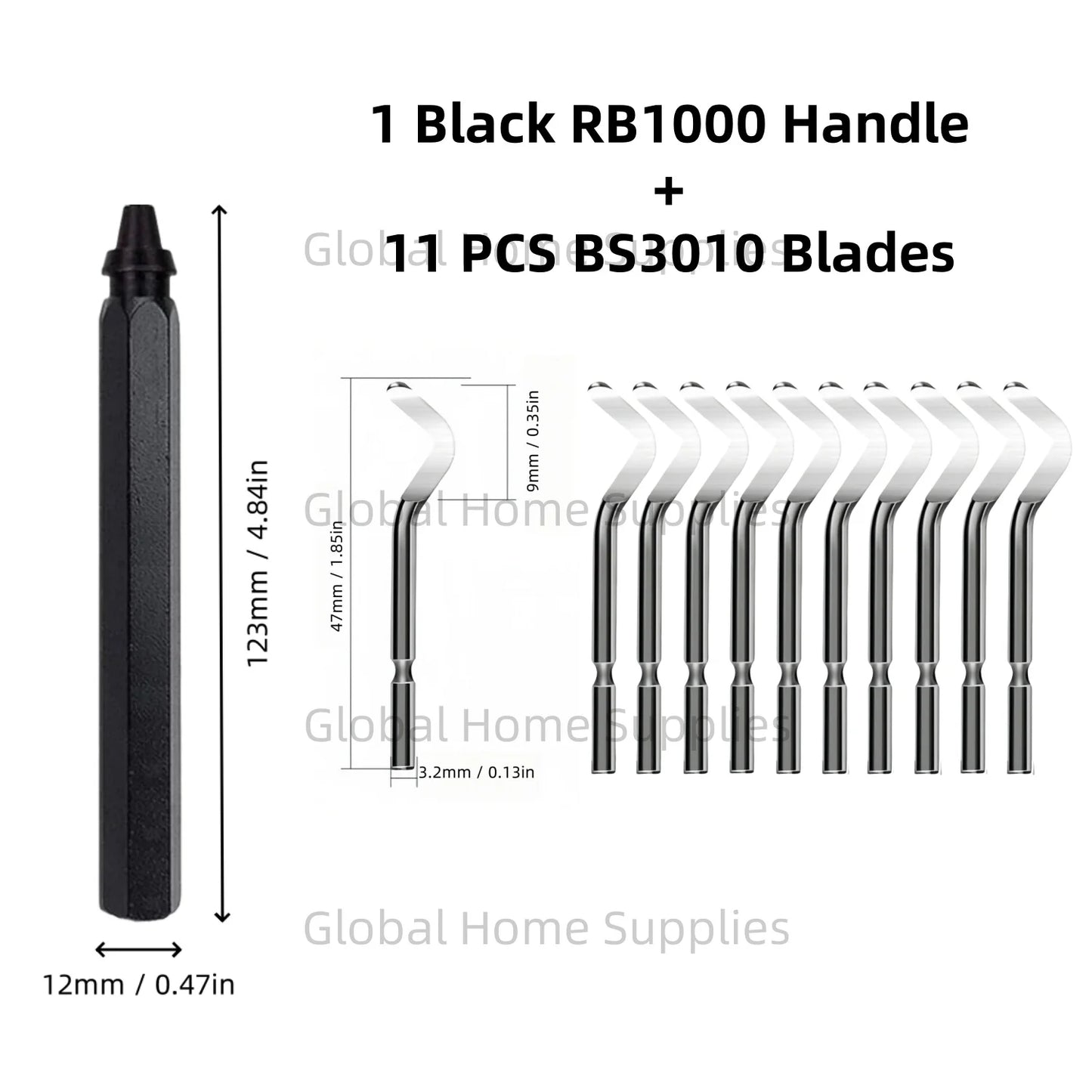 Deburring Tool Set RB1000 with Swivel Blades 1 or 11 PCS BS1010 BS1018 BK3010 BS3010 Metal Handle Deburr Tool Edge Burr Remove