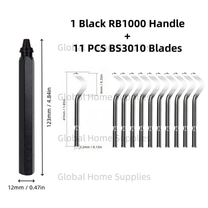Deburring Tool Set RB1000 with Swivel Blades 1 or 11 PCS BS1010 BS1018 BK3010 BS3010 Metal Handle Deburr Tool Edge Burr Remove