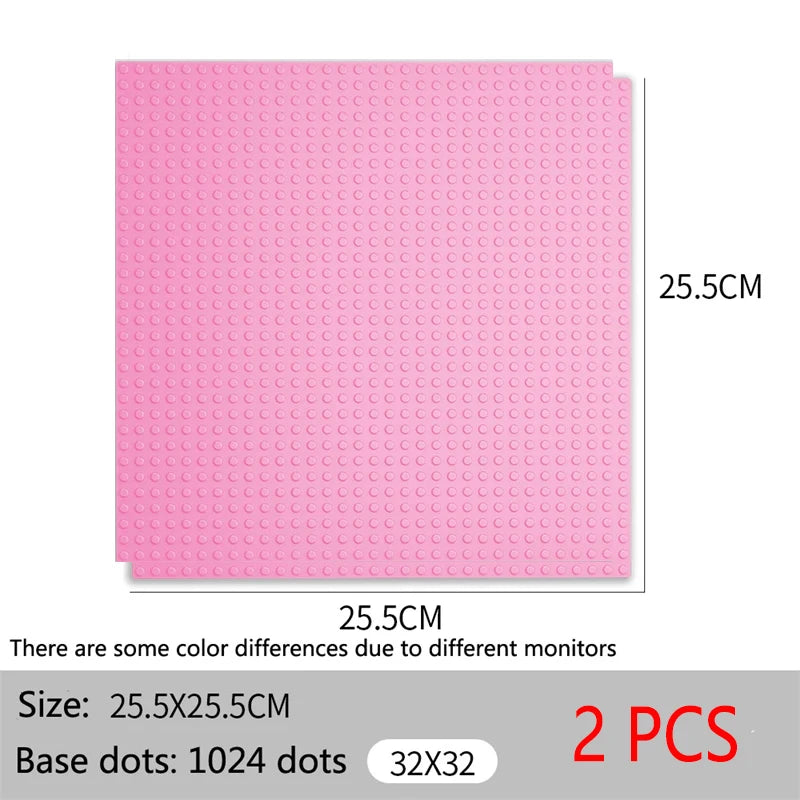 2PCS Classic Baseplates 32x32 16x32 Dots Base Plate MOC Blocks Plastic Building Bricks Assembly Compatible Brand City Friends