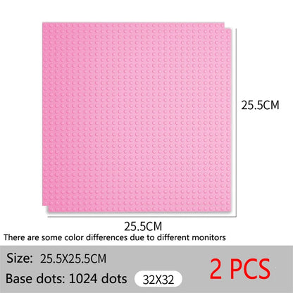 2PCS Classic Baseplates 32x32 16x32 Dots Base Plate MOC Blocks Plastic Building Bricks Assembly Compatible Brand City Friends