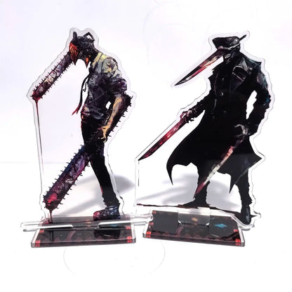 15CM Chainsaw Man Anime Figure Denji Power Acrylic Stand Model DIY Decor Standing Sign Adult Collection Toy Desktop Ornament