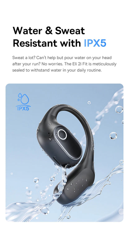 Baseus Eli 2i Fit Słuchawki otwarte True Wireless Bluetooth 6.0 z zaczepami na uszy Wodoodporne słuchawki sportowe IPX5 Wzmocnienie basów