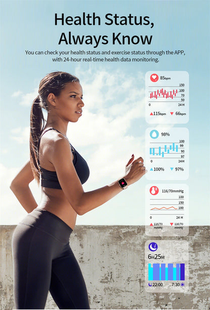 LIGE Smart Watch Answer/Make Call 1.85" Smartwatch for Android iOS Heart Rate Sleep Monitor Pedometer Waterproof Fitness Watches