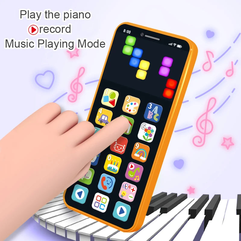 Children's Early Education Multimedia Tablet Color Screen USB Rechargeable Educational Toy with Music Features for Kids Learning