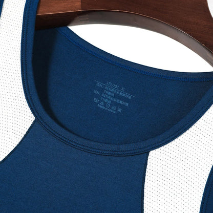 Vest Men's Comfortable Breathable Sling Hurdle Short-Sleeved Young Boys Sports Running Sleeveless T-Shirt Bottoming Shirt Unders