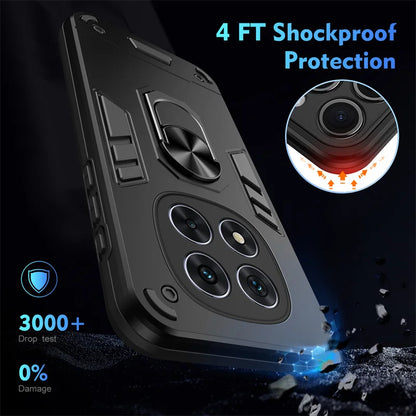 Shockproof Armor Funda For Xiaomi Redmi Note 14 Pro 5G 4G Case Magnetic Holder Ring Case For Redmy Note14 Note14pro Plus 5G Capa