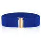 Fashion Women's Ladies Gold Buckle Wide Stretch Elastic Corset Waist Belt Waistband Dress Decoration Belt