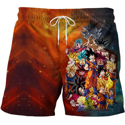 2026 Trendy Dragon Ball Print Children's Shorts Kids Shorts for Boys' Beach Shorts Summer Quick-drying Cartoon Swim Trunks