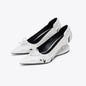 Women's Designer Dress Shoes Special Heel Spliced Heels Pointed Toe High Heels Shallow Mouth Bow Non-Slip Mary Jane Single Shoes