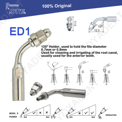 Woodpecker DTE Dental Endo Tips Ultrasonic Scaler Tips Scaling Tips ED-Series Fit NSK SATELEC Scaler Handpiece Dentistry Product