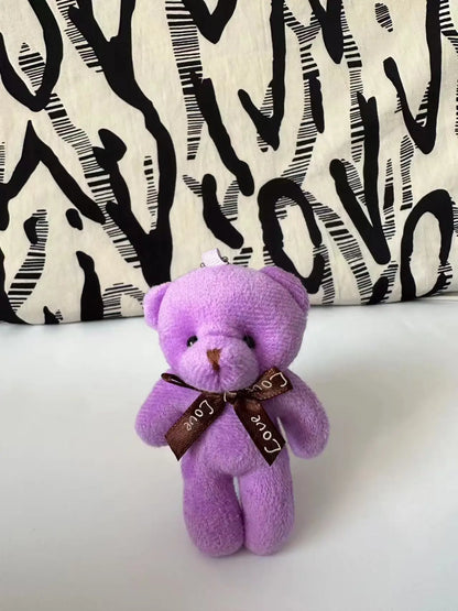 18-90Pcs Mini Teddy Bear Toy Plush Stuffed Bear Doll for Keychain Craft DIY Accessory Birthday Gifts Party Favors Supplies 4.7in