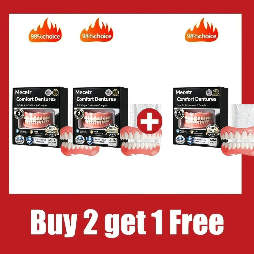 Adult Adjustable Dentures Teeth Set Fake Teeth Portable Wholesale Full Mouth Denture Sample Models and Elderly Full Mouth