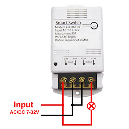 ZIGBEE/WiFi Smart Switch 30A 6600W/4000W Relay Module AC DC7-32V 85-250V Timer Home Automation Alexa Works with Tuya Smartlife