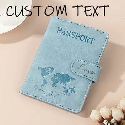 Custom Name Passport Holder for Essentials Passport Wallet Cover Case for Travel Accessories Passport Book Holders for Women/Men